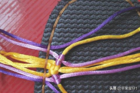 中国结线编拖鞋/凉鞋--- 八根线拖鞋图文教程？