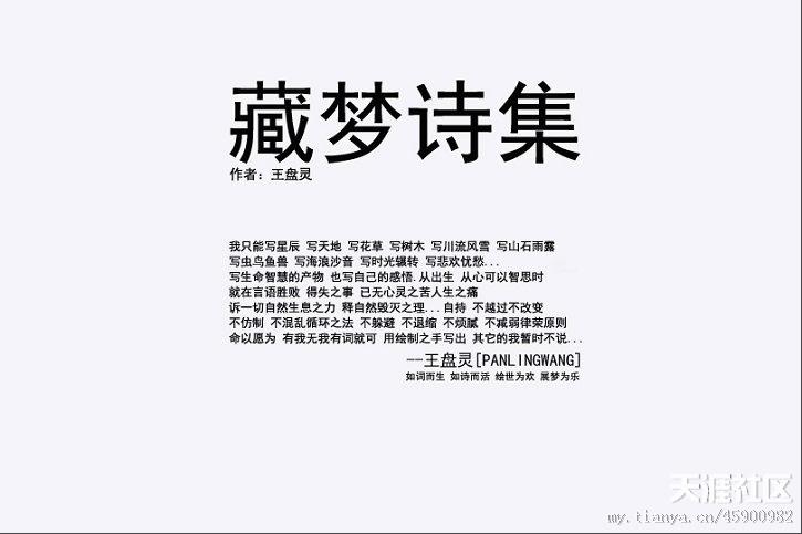 [诗歌]藏梦诗集/王盘灵PANLINGWANG/读到你发狂...